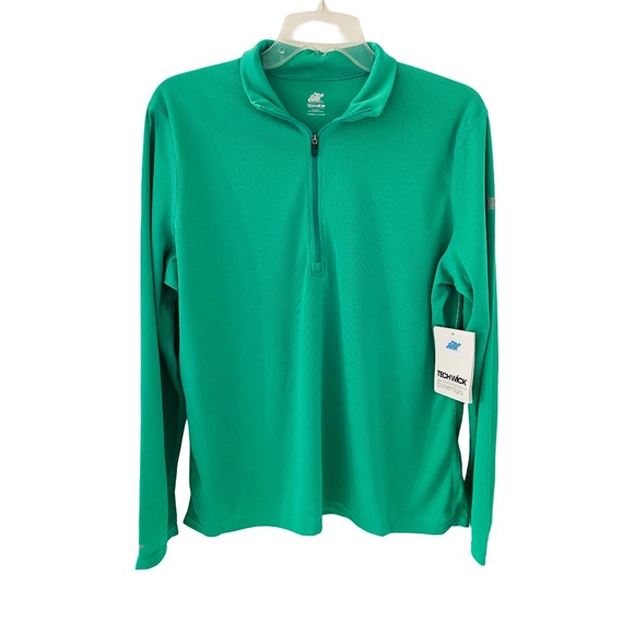 EMS Eastern Mountain Sports Techwick Lightweight 1/4-Zip Base Layer Top Green XL - Picture 1 of 4
